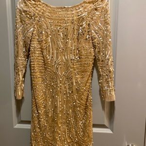 Gold Sequin Dress